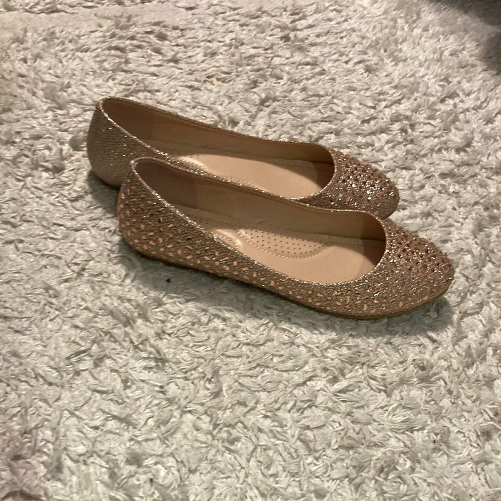 Light pink Glitter Flats